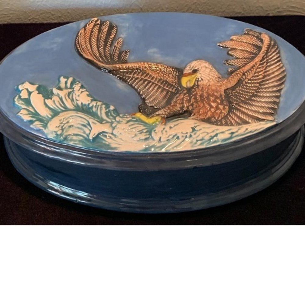 Eagle Ceramic Trinket Box